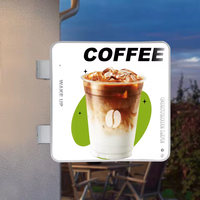 Boîte à lumière LED double face personnalisée, panneau publicitaire lumineux suspendu, affichage pour centre commercial, hall d'hôtel, commerce de détail
