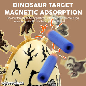 In plastica per tiro al coperto mobile mobile rotante con supporto per bersaglio gioco <span class=keywords><strong>giocattolo</strong></span> dinosauro pistole da <span class=keywords><strong>cecchino</strong></span> per adulti bambini con pallottola morbida - Product Image 5