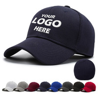 Gorras de Béisbol Personalizadas con Logotipo Bordado de Alta Calidad, 6 Paneles, Elásticas, Cierre Trasero Ajustado, para Hombre JFB4