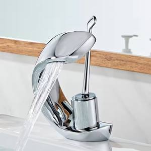 <span class=keywords><strong>Grifo</strong></span> de Lujo para <span class=keywords><strong>Lavabo</strong></span> con Cascada, Montado en Cubierta, Monomando de Latón Sólido, Válvula Cerámica, Agua Fría/Caliente para <span class=keywords><strong>Lavabo</strong></span> - Product Image 4
