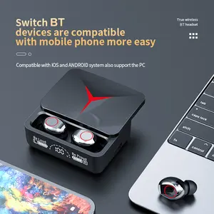 Nouvelle arrivée M90 Pro écouteurs sans fil lecteur MP3 contrôle tactile affichage LED écouteurs réduction de bruit TWS écouteurs