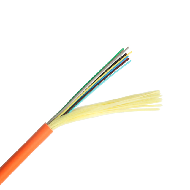Indoor Optical Fiber Cable Gjfjh 4-12 Core Mm Fiber Cable  Multimode Tight Buffer Fiber Cable