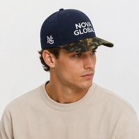 Casquettes de baseball en coton à 5 panneaux, nouvelle collection personnalisée OEM, bicolores, brodées, motif camouflage arbre