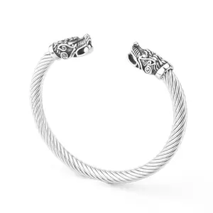 Нержавеющая сталь Viking кран браслет для мужчин в стиле «хип-хоп», «панк» узел повязка на запястье руки кольцо Nordic амулет, ювелирное изделие, подарок