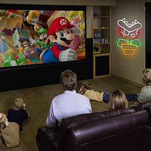 Enseigne au néon <span class=keywords><strong>Mario</strong></span> Piranha Plant Panneau LED personnalisé pour club de jeu Transformateur intérieur/extérieur Facile à suspendre Debout Voiture événement Taxi mur - Product Image 4