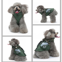 Gilet pour chien de mode avec poches réfléchissantes Bretelles réglables Vêtements chauds pour animaux de compagnie pour petits chiens Best-seller