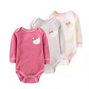 Ropa de Bebé de Algodón Orgánico de Alta Calidad, Mameluco de Manga Larga para Bebé, Ropa para Niños de 0 a 12 Meses, Paquete de Tres Piezas - Product Image 4