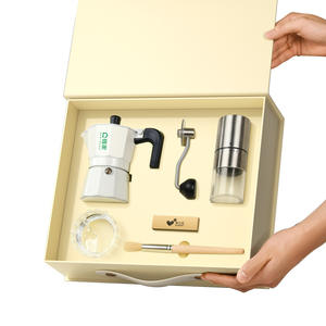 Juego de Regalo de Café Duo, Cafetera Moka de Aleación de Aluminio, Mini Cafetera Espresso, Conveniente para el Hogar y la Oficina, Caja de Regalo, Regalo de Año Nuevo - Product Image 1