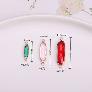 Conector de latón chapado en oro con cristal, dijes de piedra de nacimiento, suministros de joyería DIY, dijes para collares, regalo personalizado para mamá - Product Image 4