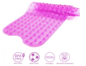 Tapete para Banheira e Chuveiro Antiderrapante 39x16 Polegadas Extra Longo Lavável à Máquina Livre de BPA para Crianças - Product Image 3