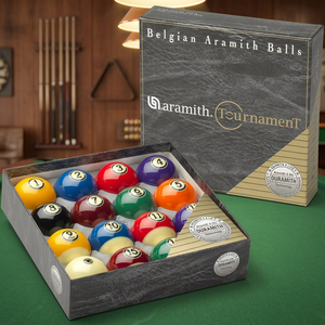 Juego de Bolas de Billar para Torneo, Tamaño Reglamentario de 2 1/4 Pulgadas, Hechas en Bélgica, de Resina de Poliéster Blanca - Product Image 3