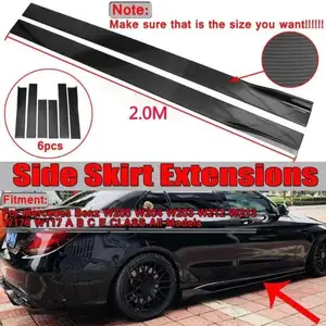 Sợi Carbon Phổ Biến Cho Bất Kỳ Chiếc Xe Bên Váy Xe Bên Ngoài Bảo Vệ Phía Trước Cản Trước Lip Xe Xẻng Phía Trước Ba Phân Đoạn