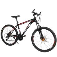 Vélo de montagne confortable pour homme adulte de 26 pouces, de haute qualité, tout-terrain, freins à double disque, amortisseur, cadre en acier carbone, 21 vitesses