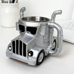 Taza de Café para Camión con Remolque, de Acero Inoxidable, Gran Capacidad, Diseño de Dibujos Animados, para Oficina, Hogar, Regalo, Decoración - Product Image 3