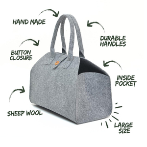 Bolsa de fieltro de lana al por mayor, hecha a mano, ecológica, gris, para <span class=keywords><strong>sauna</strong></span>, spa, almacenamiento, sombrero, <span class=keywords><strong>kilt</strong></span>, guante, cojín de asiento - Product Image 6