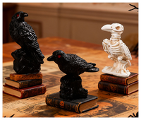 Figura Decorativa de Cuervo Pequeño en 3D, Juguete de Resina, Artesanía, Decoración para Halloween, Fiestas Religiosas y Eventos