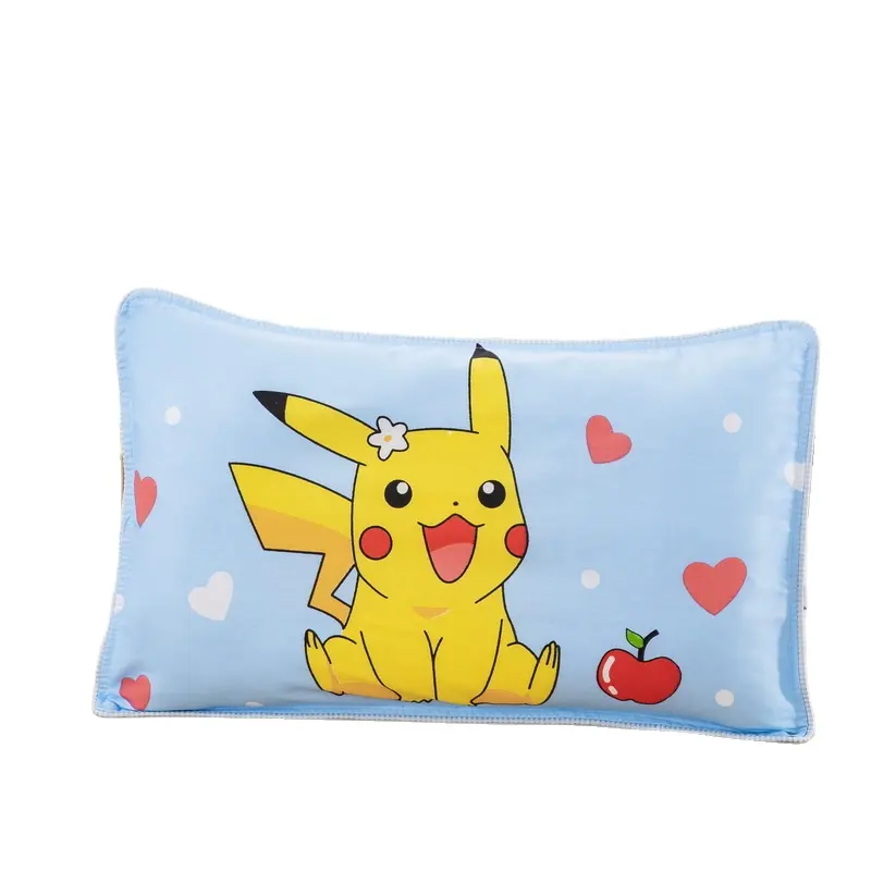 Custom Digital Print Cotton Linen Fabric Bed Fall Pillow Covers Cute Anime Pillow Case For Kids