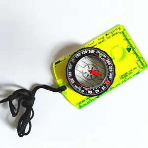 Waterproof School Compass With Ruler And Lanyard Professional Navigation Map Reading Compass Scout Compact Compass