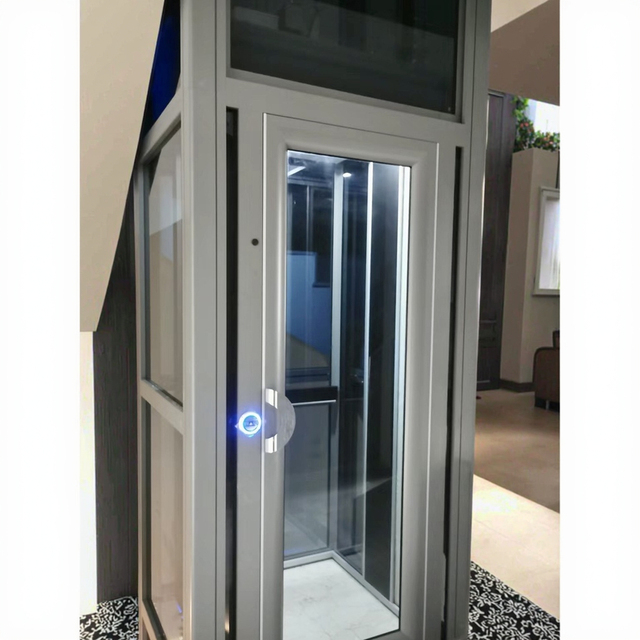 Modern Design Glass Passenger Elevator for Home Hotel Warehouse Apartment Dining Outdoor Kitchen Workshop Wheelchair Users PVC