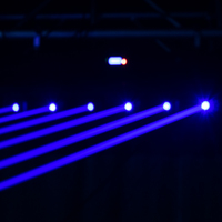 SHEHDS Nouveau Projecteur Laser à Tête Mobile 6x500mW RVB 3-en-1 6 Yeux 500mW Lumière de Scène Disco Pleine Couleur DMX512 DJ Laser Contrôle DMX