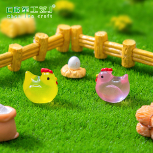 Nouveau produit de Weijs, le petit coq lumineux, accessoires décoratifs mignons pour aménagement paysager DIY, résine pour micro-paysages - Product Image 4
