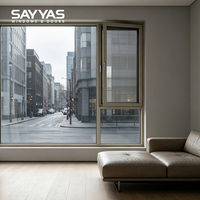 Ventanas Sayyas GR110 de Alta Precisión, Ventanas de Aluminio con Esquinas R-Safe Fresadas por CNC, Ventanas Minimalistas de Lujo para Propiedades Privadas