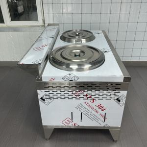 Support de casserole Offre Spéciale VICTORY avec deux brûleurs à gaz en acier inoxydable mis en place un décrochage Snack Cart Noodle Cooker Kwali Range - Product Image 5