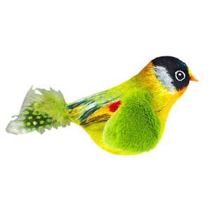 Jouet à mâcher automatique Flappy Chase avec des ailes qui battent et des sons d'oiseaux, en polyester et plumes de poulet pour chats - Product Image 3