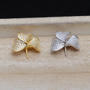 Accesorios de Joyería DIY para Mujer, Colgante de Barra Caliente de Plata S925 Hecho a Mano, Bandeja Vacía para Perlas de 12-16 mm, JG5211, Accesorios Elegantes para Pendientes - Product Image 2