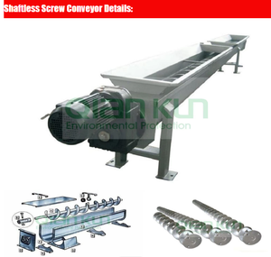 1 yıl garanti ve 5000L/saat kapasiteli çamur tedavisi için milsiz vidalı konveyör - Product Image 5