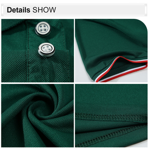 Grosir kaus Polo olahraga pria lengan pendek LOGO kustom kaus Polo musim panas Breathable kain sutra es - Product Image 4