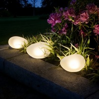 Lampes solaires d'extérieur, lampes solaires pour terrasse, lampes solaires pour allée, lampe LED étanche en forme d'œuf pour jardin, escalier, patio, cour, décoration