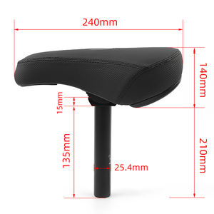 <span class=keywords><strong>Selle</strong></span> de vélo PVC pour enfants Freestyle Street Dirt Jump Siège de vélo ventilé et doux pour VTT - Product Image 2