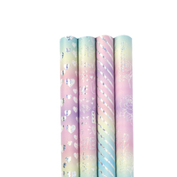 Rouleau de papier cadeau floral de luxe pour la Saint-Valentin, papier décoratif haut de gamme recyclable, emballage cadeau pour amoureux, impression personnalisée