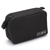 Trousse de Toilette de Voyage Imperméable en Polyester avec Séparation Sec/Humide, Organisateur Suspendu, Fermeture Éclair, Rangement Domestique