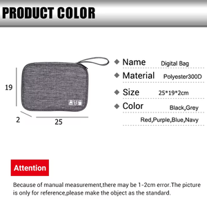 New Custom logo Portable Zipper Travel Gadget Digital Electronic <strong>Accessories</strong> Storage Cable Organizer <strong>Bag</strong> - Product Image 6