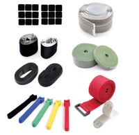 Patchs auto-agrippants ultra-fins réglables pour rangement de chambre à coucher, anti-rayures, adhésifs, attaches velcro, ruban velcro