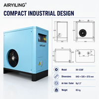 Sécheur d'air réfrigéré industriel 3,8 m³/min, air sec stable, conception compacte, faible perte de pression 0,02 MPa pour système de compresseur d'air