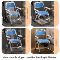 Toilette et douche portables pour personnes âgées, tabouret pliable à double usage pour la maison, chaise de toilette robuste