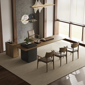 Juego de Mesa de Café y Té Estilo Japonés al por Mayor, para Sala de Estar Familiar, de Madera de Roble y Mármol, Incluye Sillas - Product Image 2