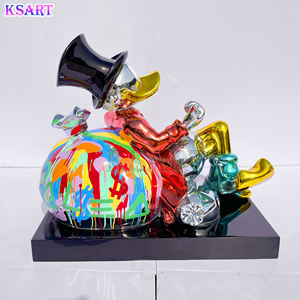 Estatua de Tío Pato McDuck Millonario, Adorno de Pato McDuck con Bolsas de Dinero, Escultura Pop Art, Cromado Dulce, Estatua Hecha a Medida - Product Image 4