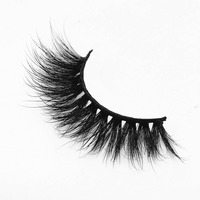 Cils naturels en gros, cils en vison 3D réels, volume court, cils en vison désordonnés et moelleux, fournisseur de cils en bande, en vrac