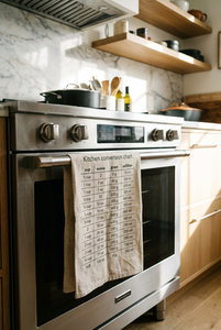 100% Cotton Tea Towels Metric Conversion Chart Kitchen Essentials Practical Dish Cloths 40x60cm - Product Image 4