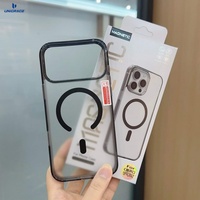 Étui magnétique transparent pour iPhone 17 Pro Max, étui magnétique transparent fin pour iPhone 16 Pro Max, étui transparent cristallin pour iPhone 17
