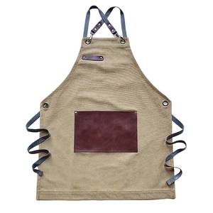 Tablier <span class=keywords><strong>de</strong></span> cuisine en toile épaisse avec poche en cuir tablier <span class=keywords><strong>de</strong></span> menuiserie décorateur <span class=keywords><strong>peintre</strong></span> <span class=keywords><strong>tenue</strong></span> <span class=keywords><strong>de</strong></span> travail peut être logo personnalisé - Product Image 5