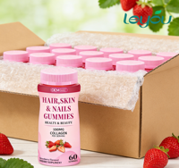 Gummies de collagène L-Glutathion avancées à marque privée OEM avec vitamines C et E pour l'éclat de la peau et la protection antioxydante