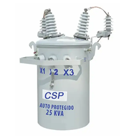 Transformateur monophasé 11KV 50KVA monté sur poteau, distribution aérienne extérieure, haute fiabilité
