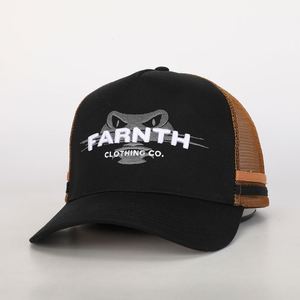 À la mode 100% coton camionneur chapeau réglable plat et 3D broderie Hip Hop Style pour les sports en plein air avec bande de décoration - Product Image 1