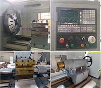 Torno CNC Horizontal de Alta Calidad ShanDong HR CK61125 de Bancada Plana para Fundición de Metales con Control CNC GSK