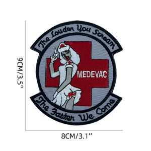 Op maat gemaakte tactische medische <span class=keywords><strong>badge</strong></span> Rode Kruis geborduurde Ster van het Leven patch klittenband strijkbaar PVC vilt stijl aanpasbare patches - Product Image 4